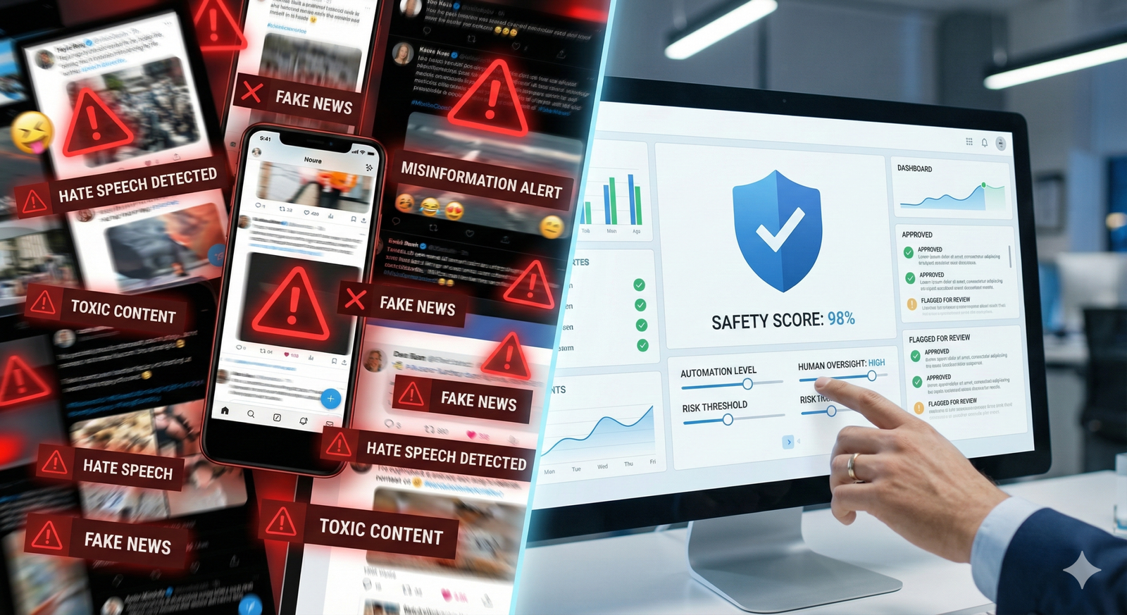 AI Content Moderation: Combating Misinformation and Toxic Speech