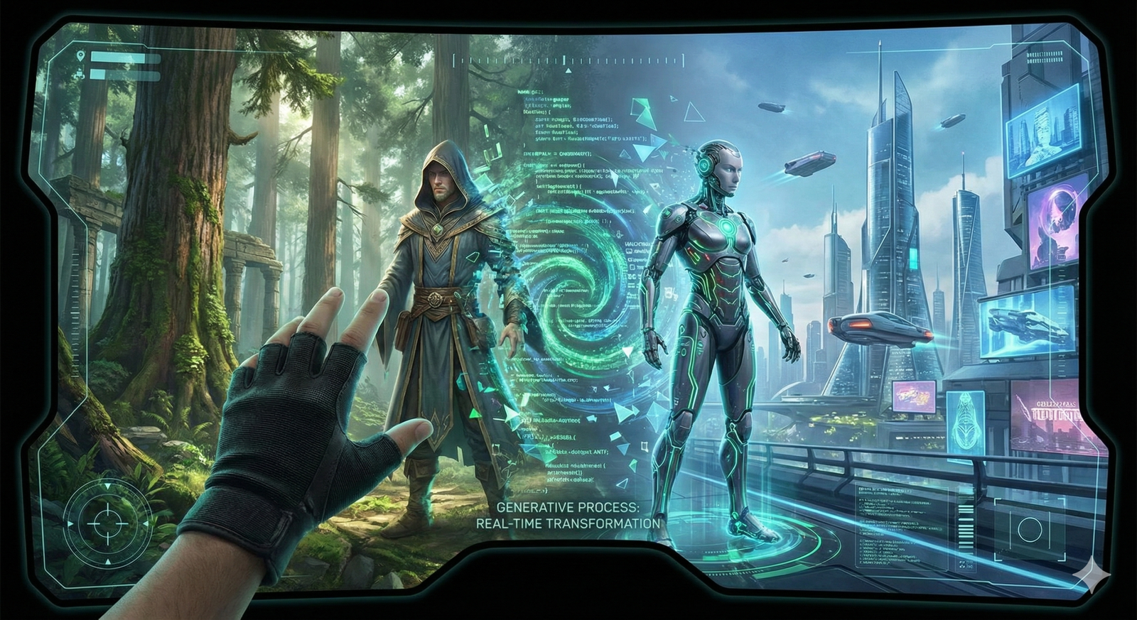 Combining generative AI with AR/VR for immersive storytelling