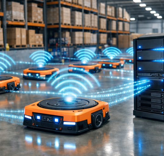 The Role of 5G in Real-Time Robot Fleet Orchestration