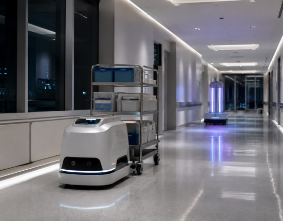 Hospital Logistics Robots Cleaning, Delivery, and Disinfection