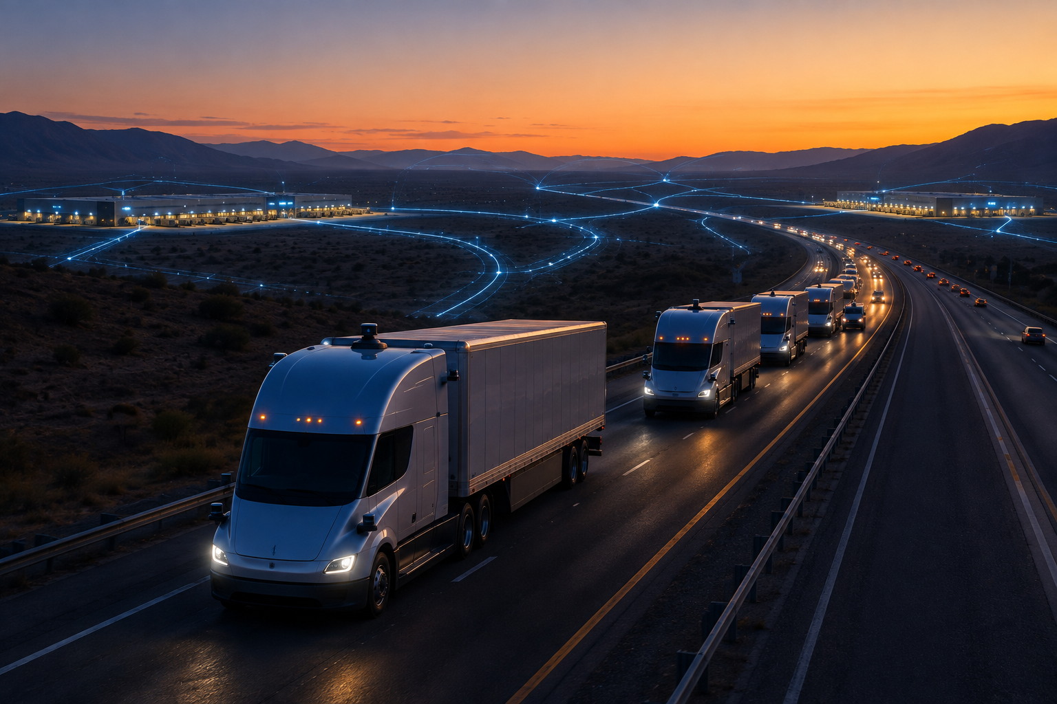 Middle-Mile Autonomous Trucking Regulation, Routes, and Economics